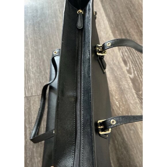 Michael Kors Limited Edition Leather Voyager Love Tote Large Black Canvas - Picture 11 of 16